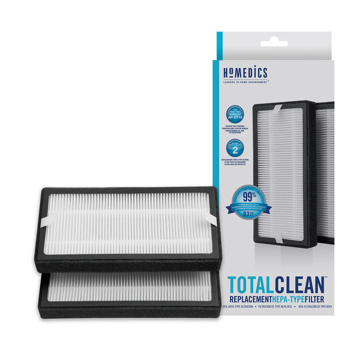 Homedics TotalClean Replacement Hepa-Type Filters with box