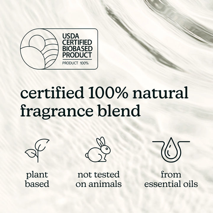 certified 100% natural fragrance blend.