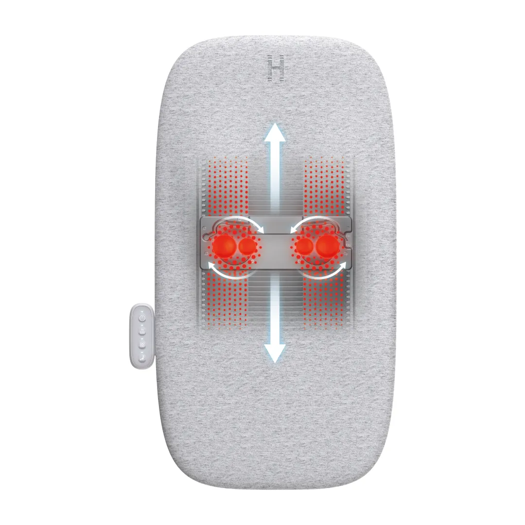 Homedics Ultra Slim Shiatsu Massage Cushion with Heat, Gray