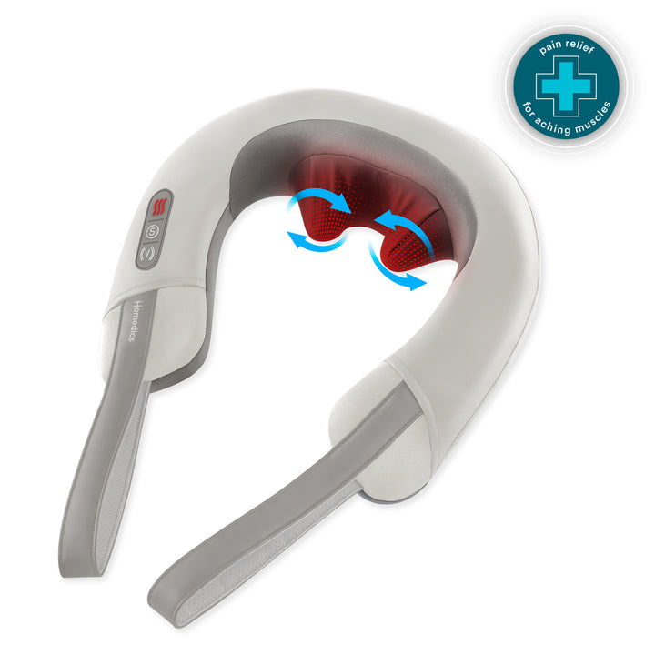 Man enjoys neck massage from the Homedics Pro Therapy Elite - Shiatsu and Vibration Neck Massager with Heat