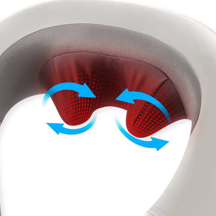 Angled view of the Homedics Pro Therapy Elite - Shiatsu and Vibration Neck Massager with Heat with graphics