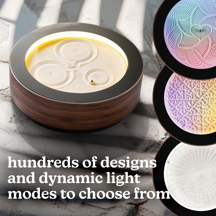 Black/Walnut | Smart LEDs with RGBIC for immerisive light modes, millions of color options, breathing, and in-app soundscapes