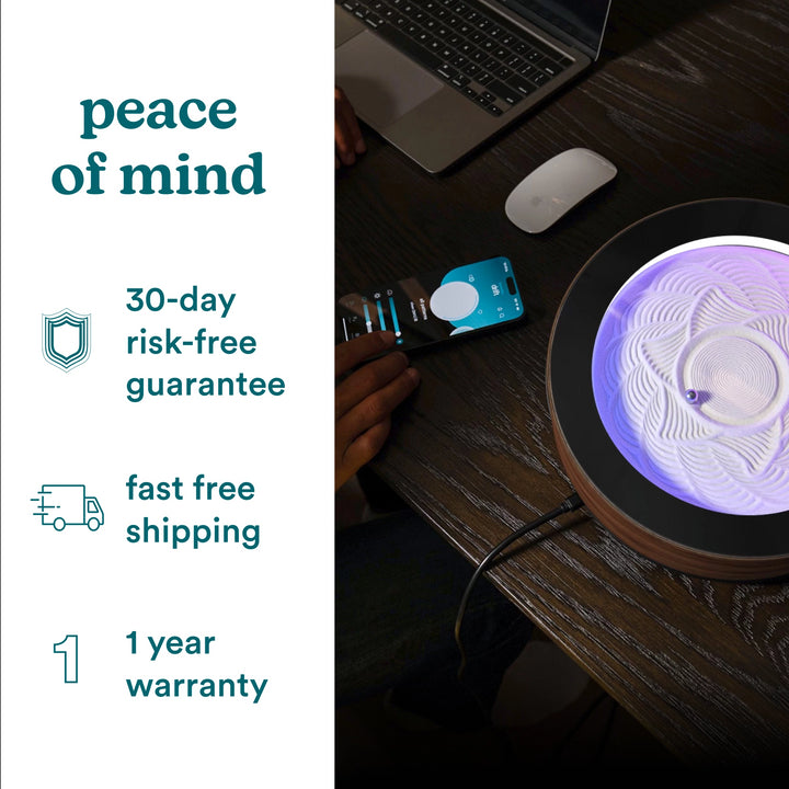 Black/Walnut | peace of mind, 30-day risk-free guarantee, fast free shipping, 1 year warranty