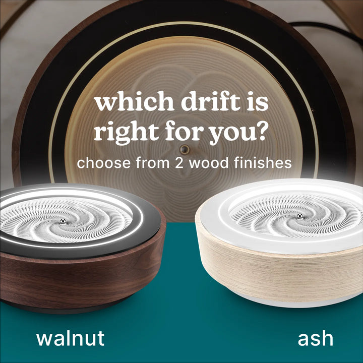 Walnut |  drift 11" wood has two color variants: White Wash and Walnut