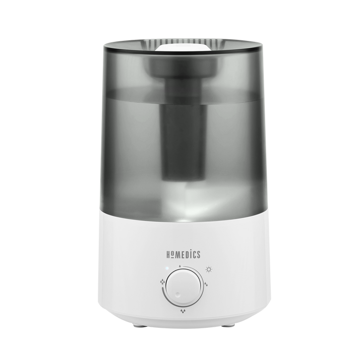 Front view of the Homedics TotalComfort Adjustable Mist Ultrasonic Humidifier