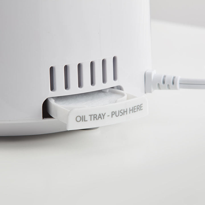 Close-up of the essential oils tray on the Homedics TotalComfort Adjustable Mist Ultrasonic Humidifier