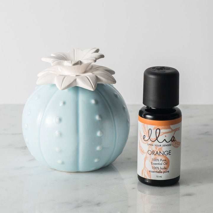 Desert Bud Porcelain Aroma Diffuser blue with oil - studio