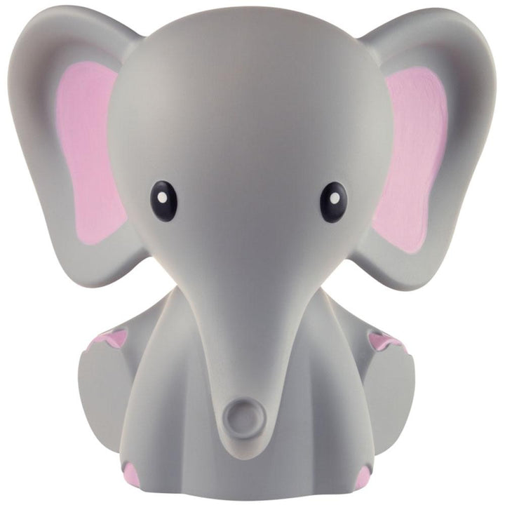 Baby looks at Homedics MyBaby Comfort Creatures Elephant