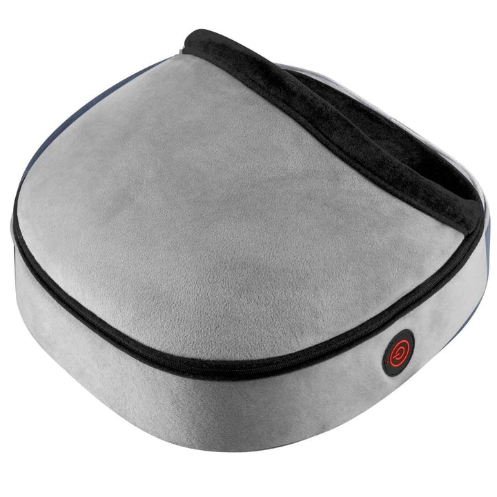 Grey | Angled view of the grey Homedics Double Duty Shiatsu Massager with Soothing Heat