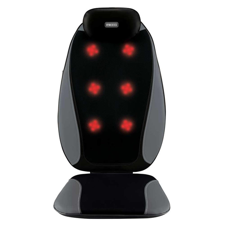 Front view of the Homedics Shiatsu Pro Plus with massage elements highlighted
