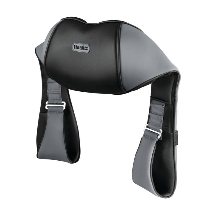 Back angled view of the Homedics Cordless SHIATSUTALK Voice Controlled Neck and Shoulder Massager