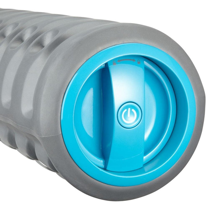 Angled view of the Homedics Gladiator Vibration Foam Roller