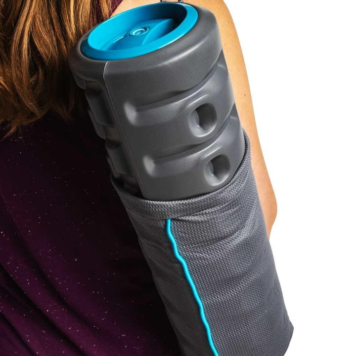 Homedics Gladiator Vibration Foam Roller in carrying case