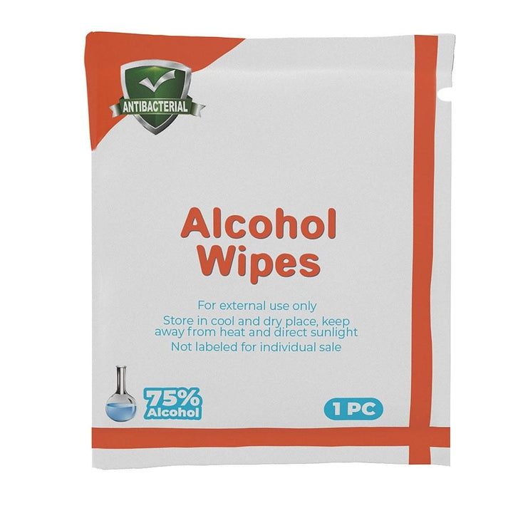 Front view of the Homedics 25 Individually Wrapped Hand Sanitizing Wipes box