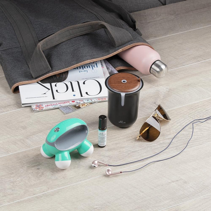 Homedics Stress Release Relaxation Kit next to bag on the floor