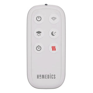 TotalComfort® Ultrasonic Humidifier with UV-C Technology and Remote Control comes with a remote control for easy adjustments from anywhere in the room