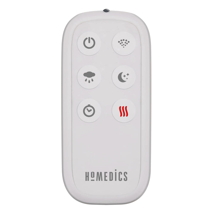 TotalComfort® Ultrasonic Humidifier with UV-C Technology and Remote Control comes with a remote control for easy adjustments from anywhere in the room