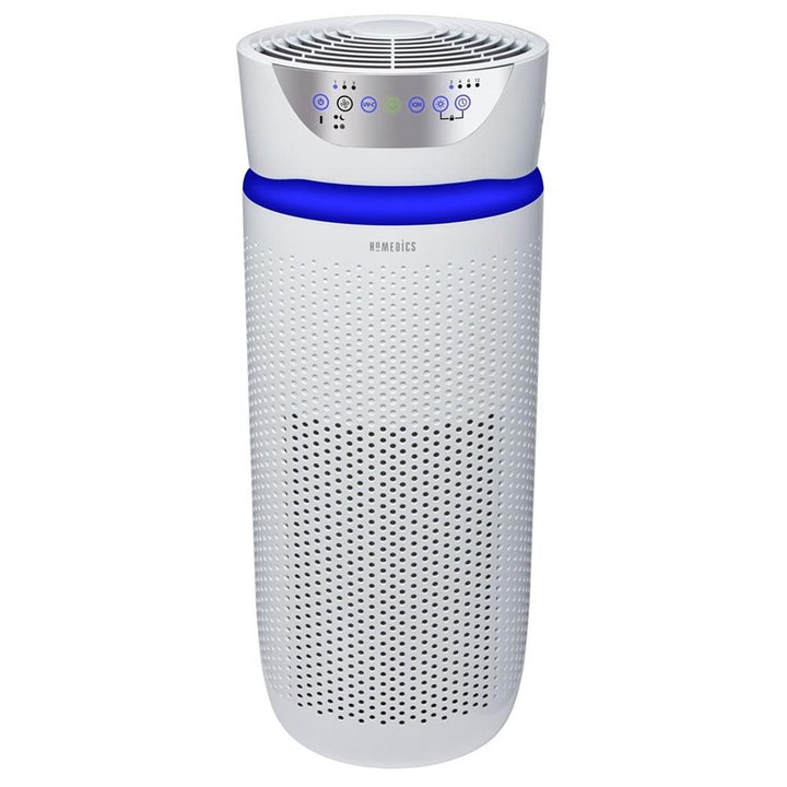 White | Front view of the white Homedics TotalClean 5-in-1 UV-C Deluxe Large Room Air Purifier