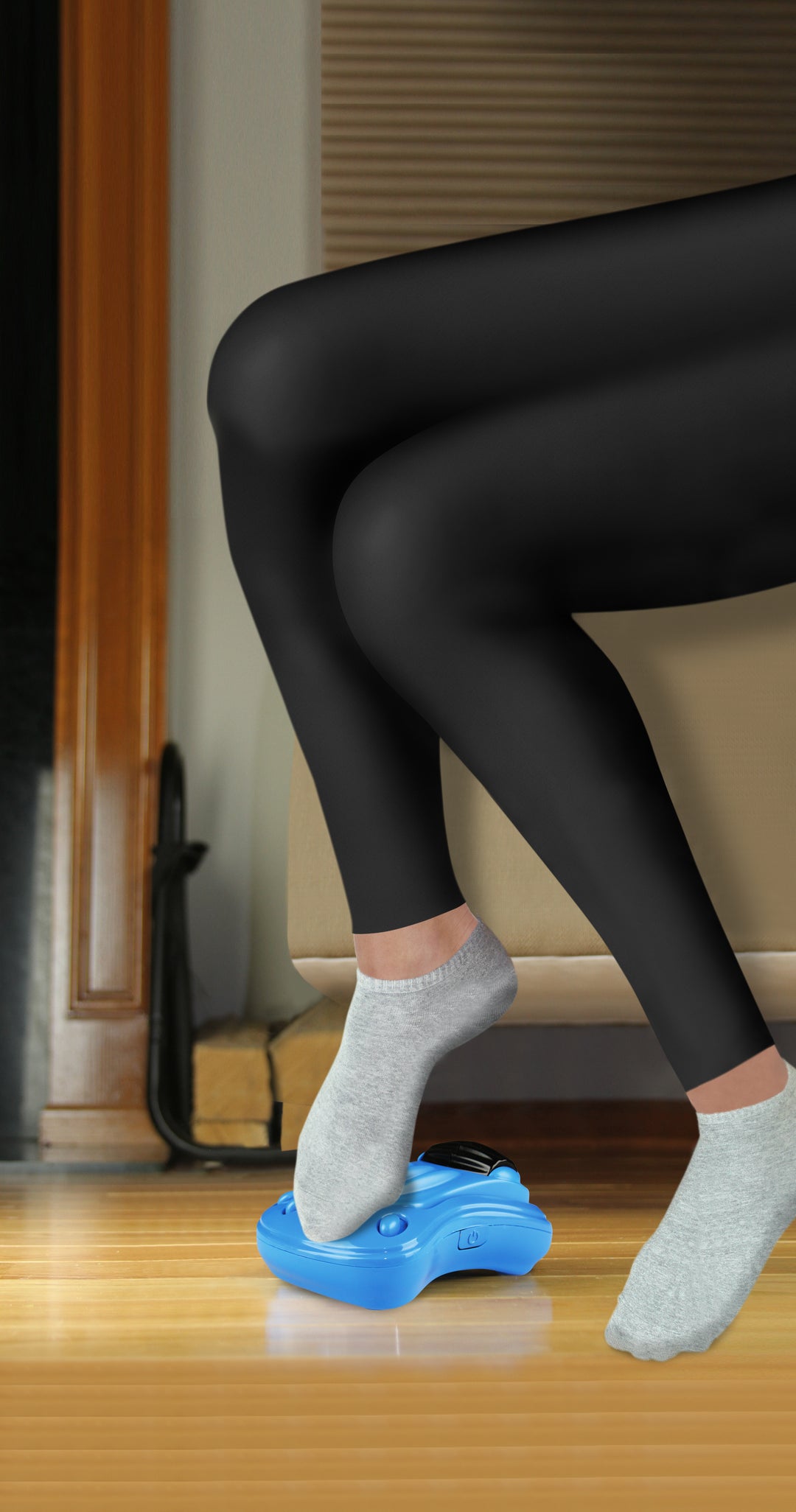 Homedics Vibration Foot Massager In Use