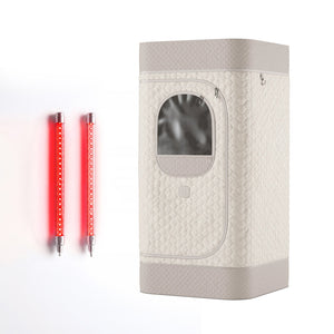 Premium Steam Sauna + Dual Red Light Wands