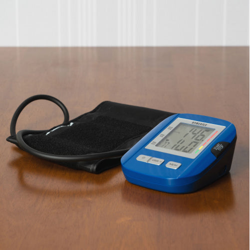 Homedics Upper Arm Blood Pressure Monitor on desk
