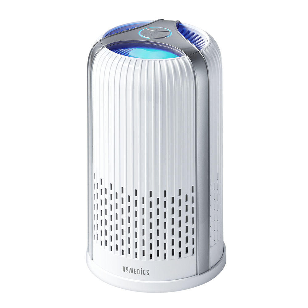 White | Close-up view of the essential oils tray on the Homedics TotalClean 4-in-1 Small Room Air Purifier