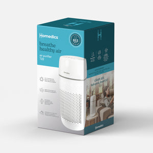 White | Medium Room Tower Air Purifier T22 can help you breath healthy air