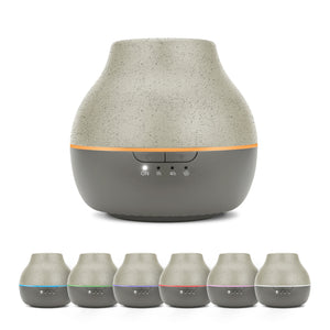 Homedics® Aroma Diffuser showing 7 LED color options - Green, Orange, White, Pink, Blue, Red, Violet