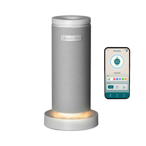 Grey | image shows the controls of SereneScent™ Mini Fabric Rechargeable Waterless Diffuser