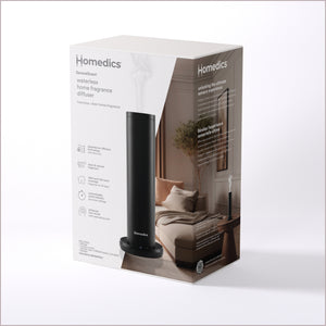 Black | Homedics® SereneScent™ Waterless Home Fragrance Diffuser is luxurious clean home fragrance