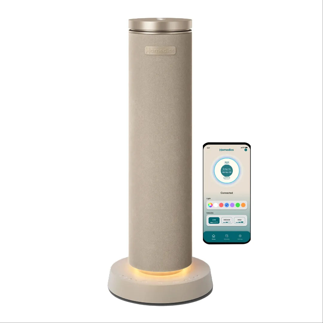 Image displaying a closeup of mist coming out of SereneScent™ Fabric Waterless Diffuser