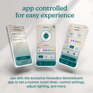 SereneScent™ Fabric Waterless Diffuser is app controlled for easy experience