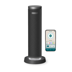 Black | Homedics® SereneScent™ Fabric Rechargeable Waterless Diffuser requires no water