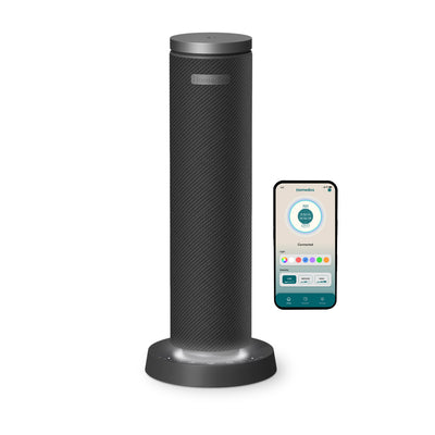 Black | Homedics® SereneScent™ Fabric Rechargeable Waterless Diffuser requires no water