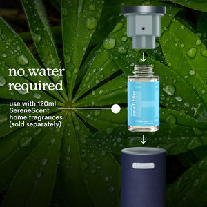 Blue | Homedics® SereneScent™ Fabric Rechargeable Waterless Diffuser requires no water