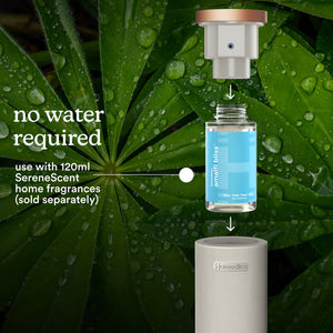 Grey | Homedics® SereneScent™ Fabric Rechargeable Waterless Diffuser requires no water