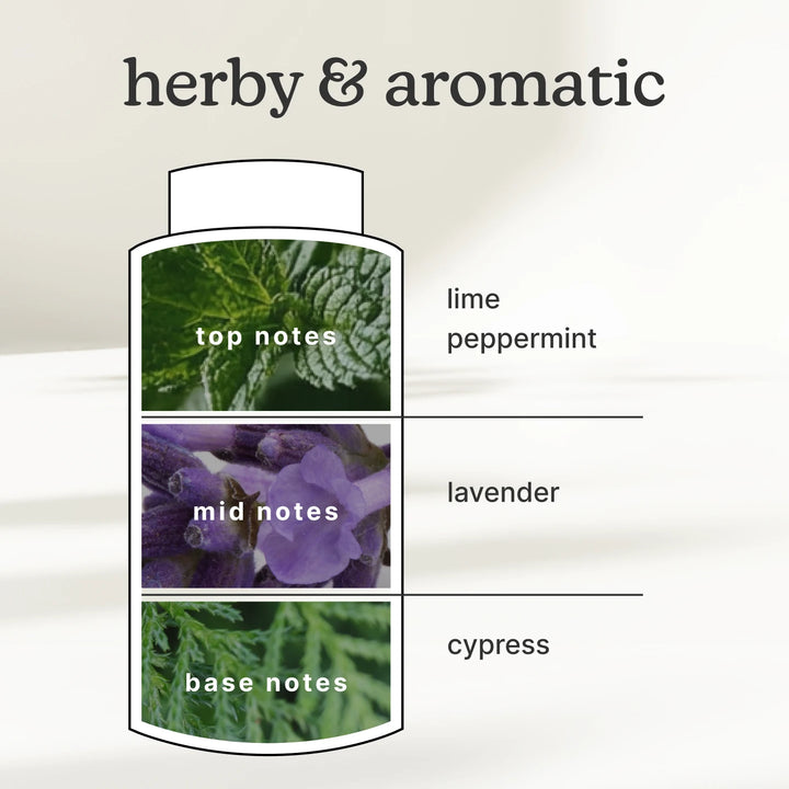 SereneScent 120ml Oil Lavender & Eucalyptus has top, mid, and base notes