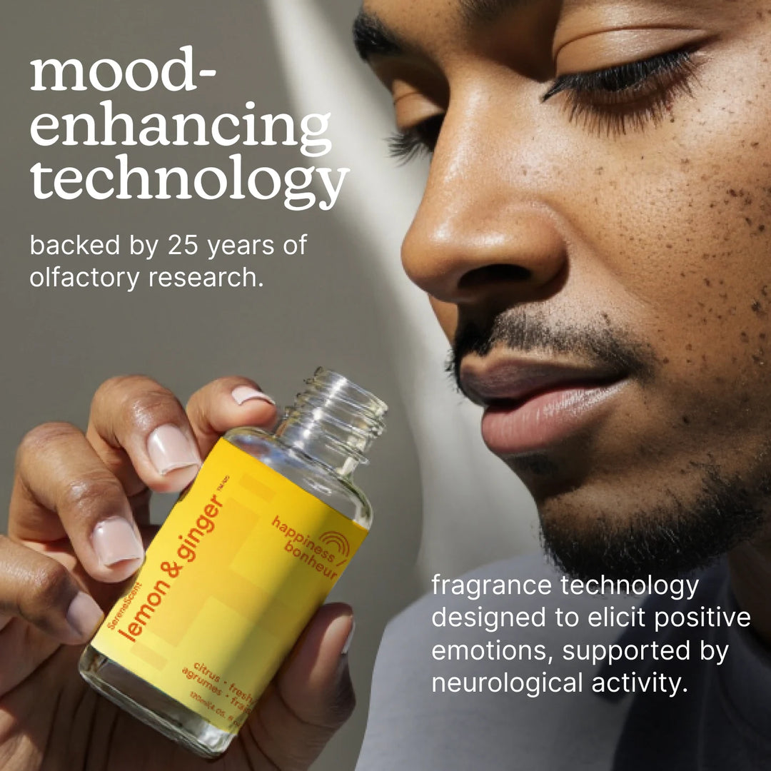 mood-enhancing technology - backed by 25 years of olfactory research.