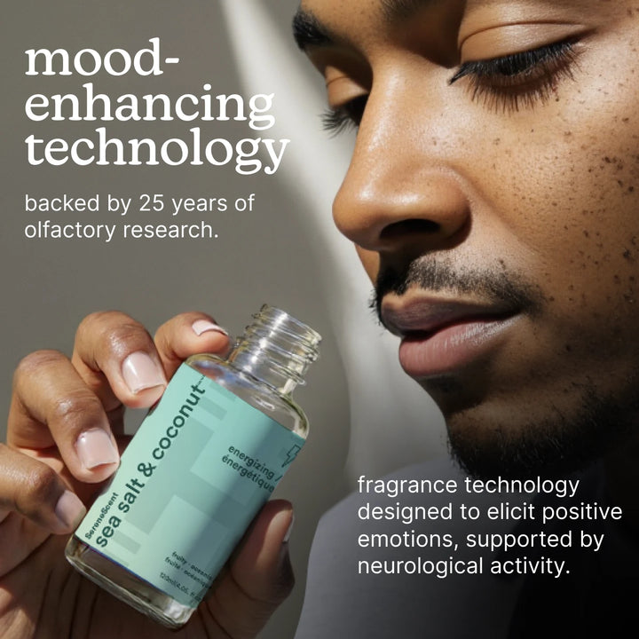 mood-enhancing technology - backed by 25 years of olfactory research.