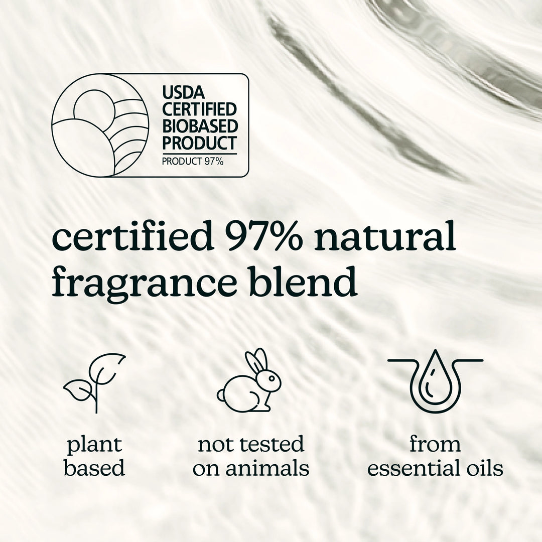 certified 97% natural fragrance blend.