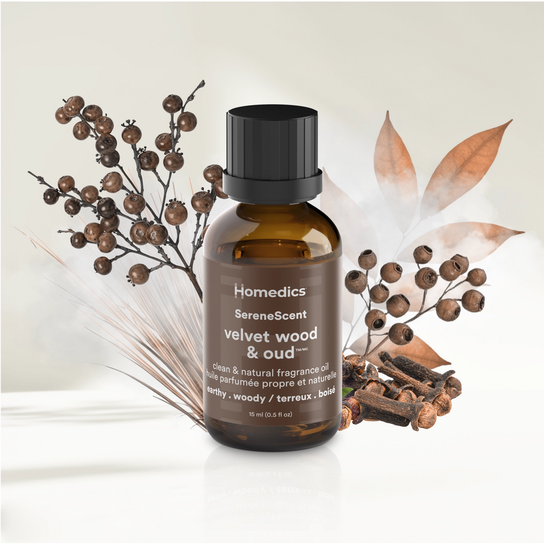 Images shows Velvet Wood & Oud SereneScent™ Fragrance Oil
