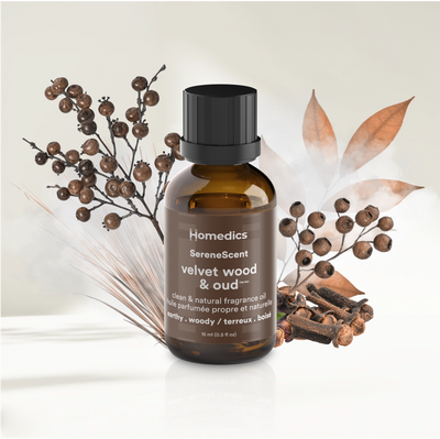 Images shows Velvet Wood & Oud SereneScent™ Fragrance Oil
