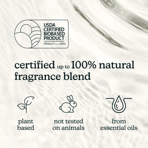 Certification label for a biobased product with icons and text on a white background.