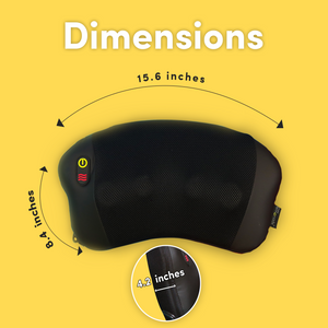 Make Lemonade Shiatsu Massage Pillow with Heat product dimensions