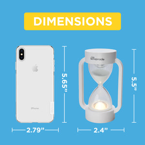 Make Lemonade Hourglass Nightlight is a kid friendly size - comparable to an iphone