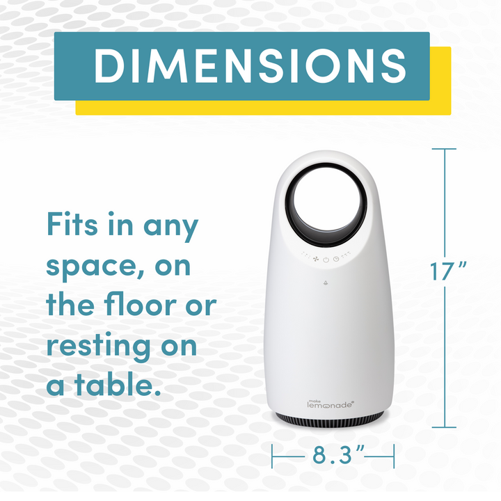 Make Lemonade Halo Air Purifier fits in any space