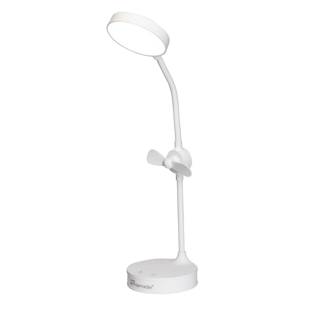 Making Lemonade Desk Lamp Fan sits securly on desks, dressers, and counters