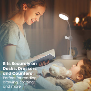 Making Lemonade Desk Lamp Fan sits securly on desks, dressers, and counters