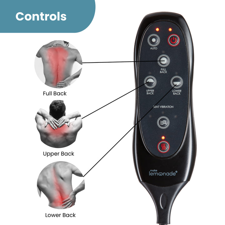 Make Lemonade 3-D Hands Back Massager comes with a control panel so you can target specific areas on the body
