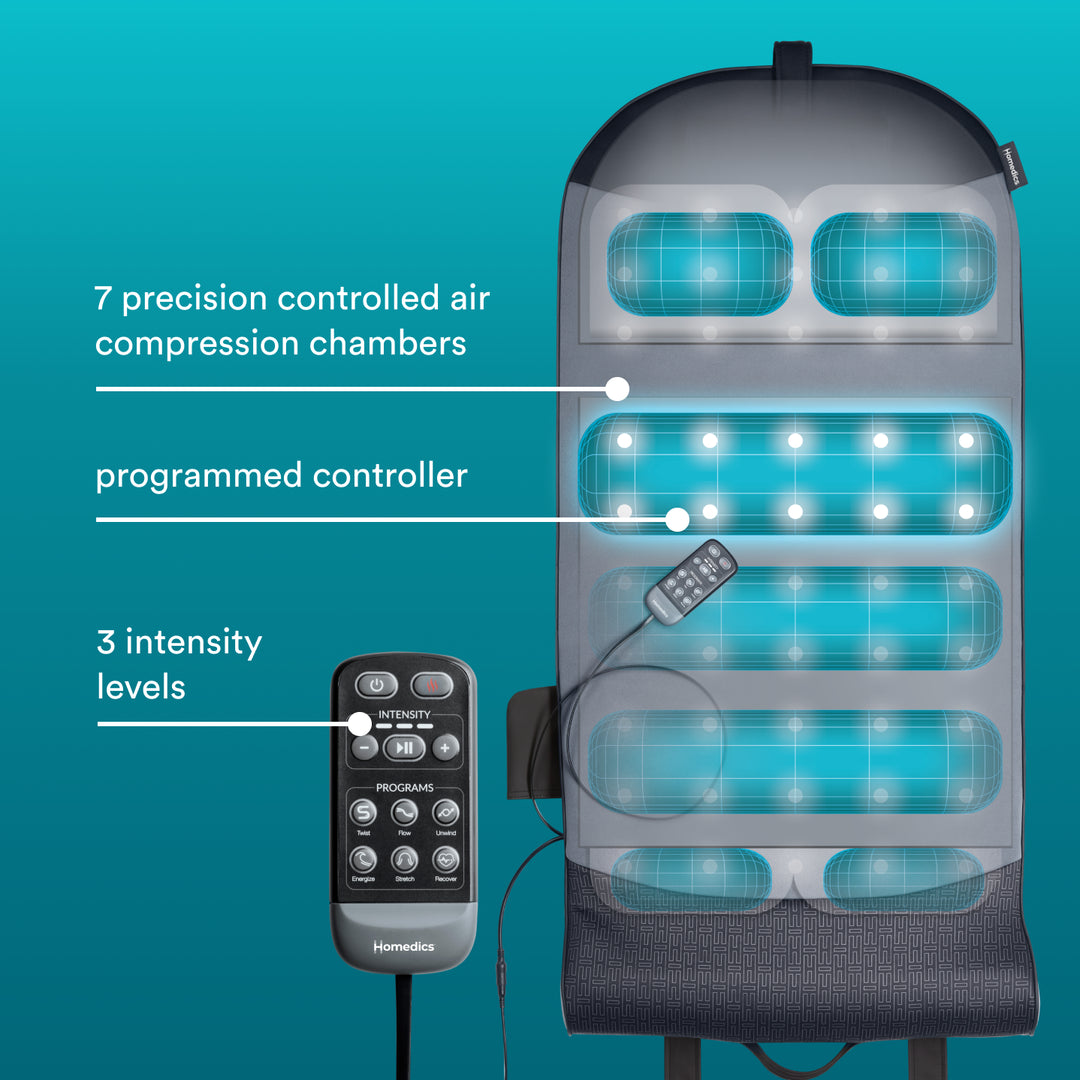 Image showing feature of  Homedics Body Flex Back Stretching Mat with Heat